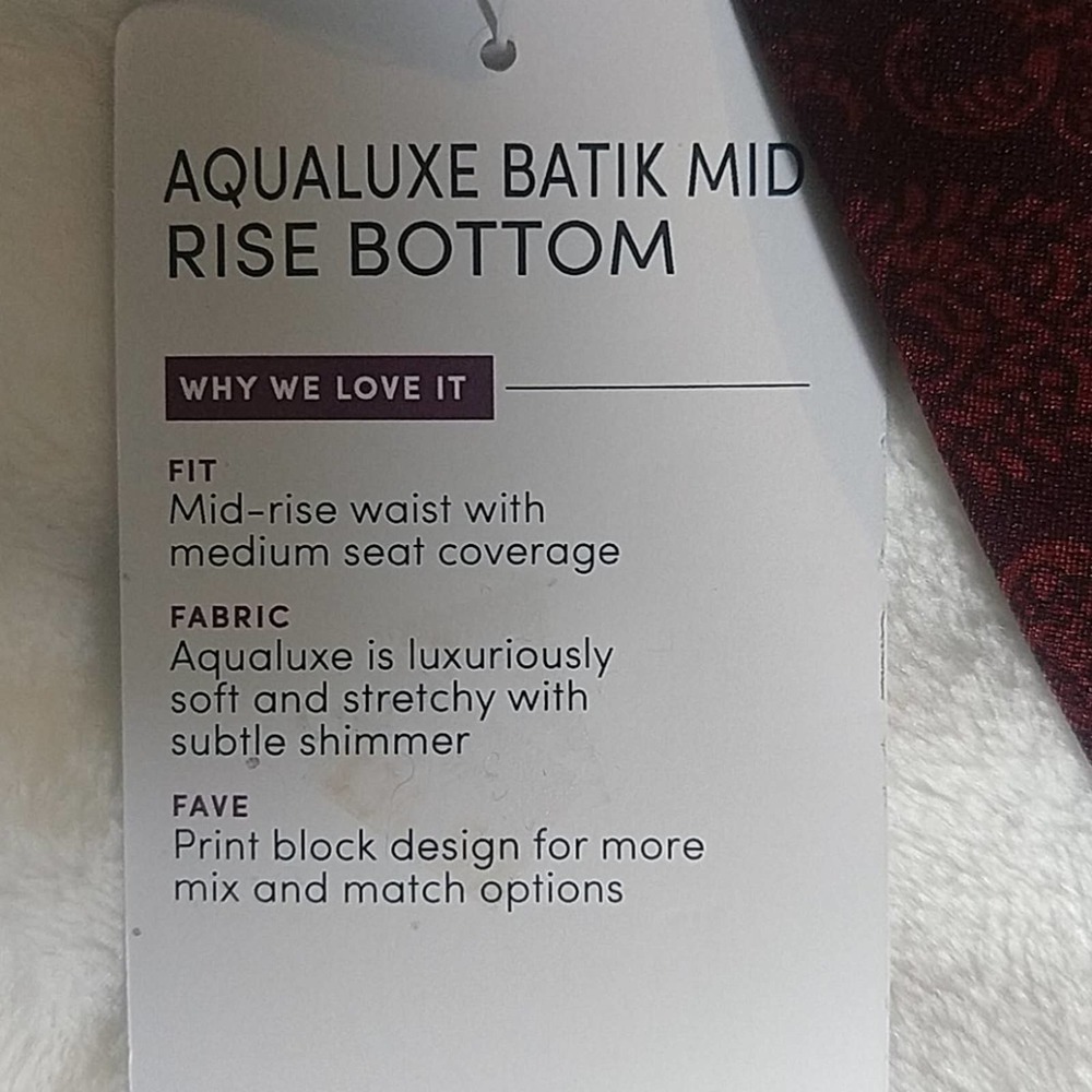 Athleta Aqualuxe Batik Swimsuit Bikini Bottom - Picture 9 of 14